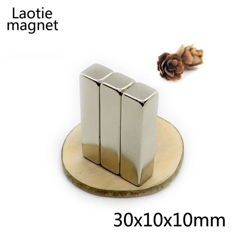 

10Pcs square Neodymium magnet 30x10x10 Rare Earth block permanent 30*10*10mm fridge Electromagnet NdFeB nickle magnetic magnets