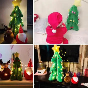 

Glowing Christmas Tree Plush Pillow HLight music Christmas tree Plush Toy Luminous Musical Plush Toys for Xmas Gifts