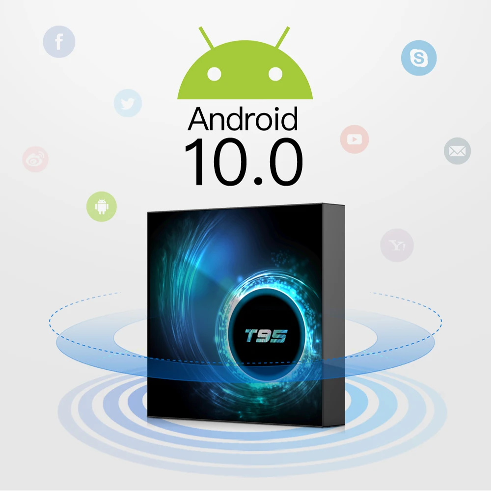

Newest T95 TV Box Android 10.0 4G 64G Support 6K 3D YouTube Google Play Google Voice Assistant T95 H616 Smart Set Top Box