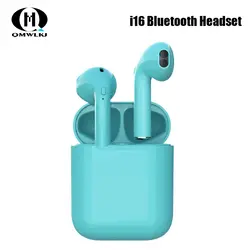 I16 TWS беспроводные наушники Bluetooth 5,0 1:1 Ai мини беспроводные Bluetooth 3D басовые наушники PK i10 i12 i13 i14 i15 i18 tws
