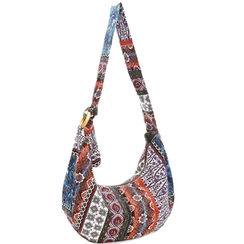 

Canvas Floral Crossbody Shoulder Bag Hippie Bohemian Bohemian Wallet Korean Personality Tote