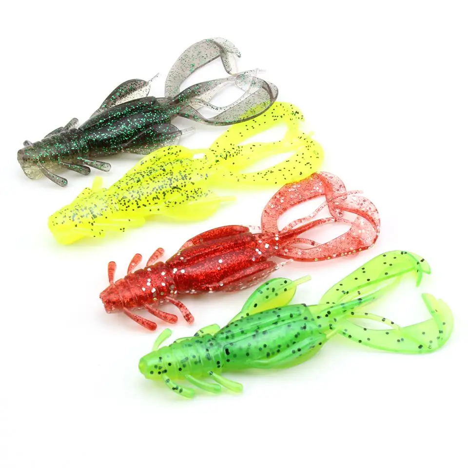 Lot De 6 Leurres De Pêche Pré-montés En Plastique Souple