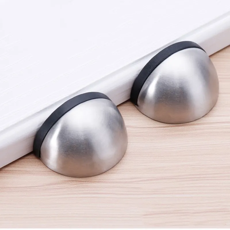 Stainless Steel Rubber Magnetic Door Stopper Non Punching Sticker Hidden Holders Floor Mounted Nail-free Stops | Обустройство дома