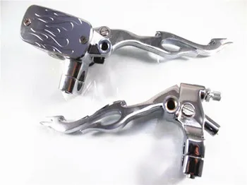 

7/8" 22mm Flame Brake Clutch Lever For Honda Kawasaki Suzuki Cruiser Cafe Custom