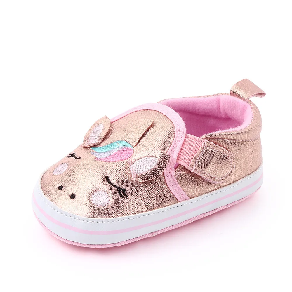 Новинка; стильная обувь для малышей с рисунками животных; детские мокасины из искусственной кожи; обувь для первых шагов с мягкой подошвой; нескользящая детская обувь - Цвет: Pink