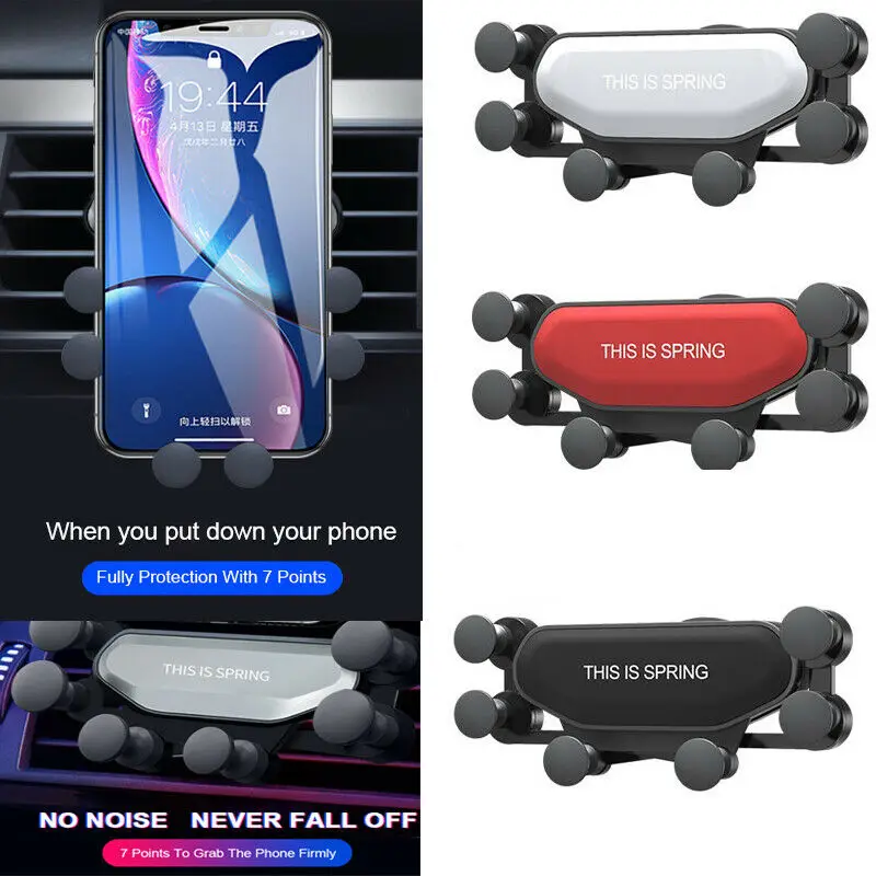 

2019 new design product 360 degree adjustment hands free smart gravity universal air vent mount car mobile phone holder