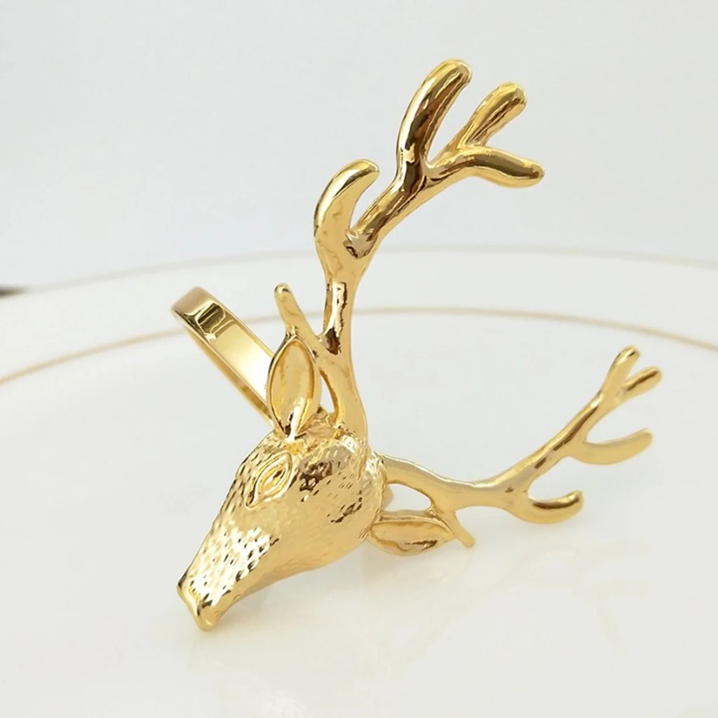 Reindeer Napkin  Rings Buckle for Christmas Birthday Banquet Festival