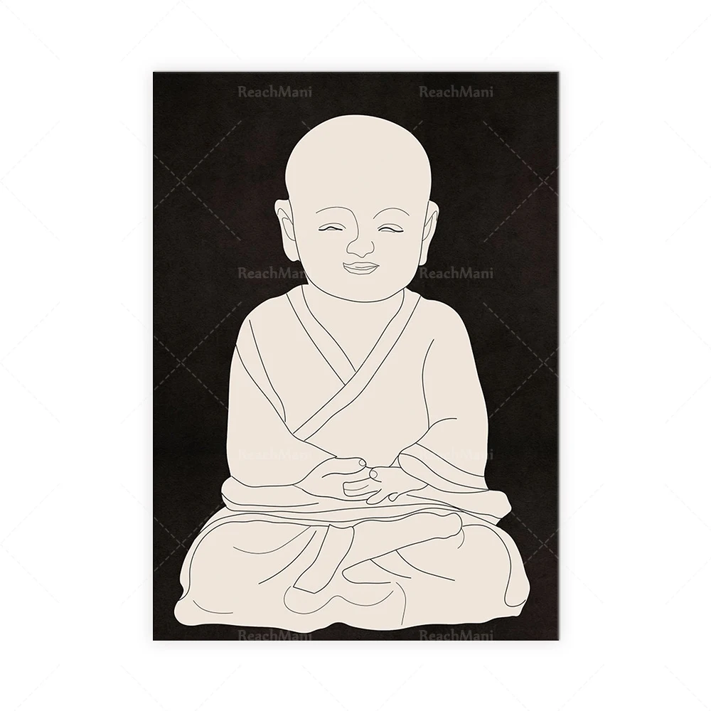 Buddhism Stencil Golden Buddha Drawing Wall decal, Buddhism, white, hand,  monochrome png | PNGWing