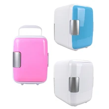 

Portable Mini 4L Car Fridge Refrigerator Cooler Warmer Compact Skincare Milk Beer AC/DC for Office Camping