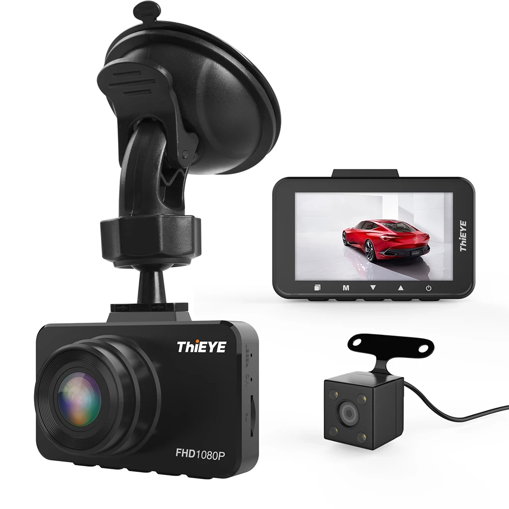 

ThiEYE Safeel 3R Car DVR Dash Camera 2.45" 1080P Dashcam Car Driving Video Recorder Dash Cam with Rearview Camera