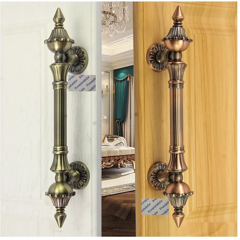 Zinc Alloy Classic Royal European Villa Hotel Entry Wooden Door Pull