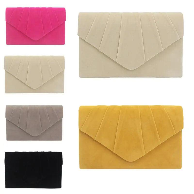 Женские замшевые вечерние сумки через плечо, женская сумочка-клатч на цепочке, вечерняя сумочка, модная женская сумка-мессенджер