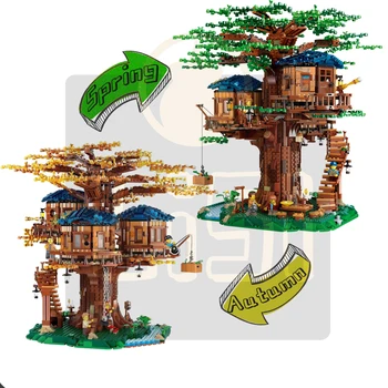

In Stock Tree House 3117 Pcs Block 2 Season Compatible 21318 Children's Christmas LISI Free Gift Shipping Building Blocks