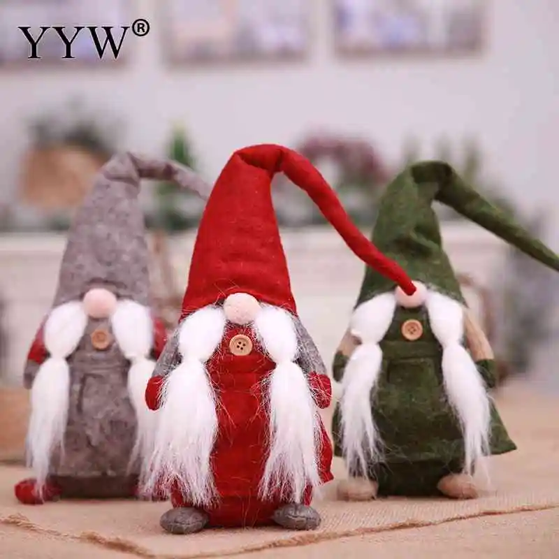 Christmas Santa Swedish Stuffed Toy Cloth Santa Doll Gnome Scandinavian Tomte Nisse Sockerbit Dwarf Elf Home Ornaments Goods