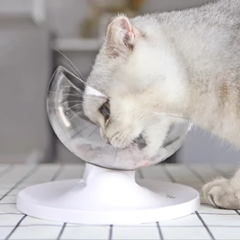 

Cat Bowl Small Eggshell Shape Multi-Angle Adjustable Cat Bowl Protects Cervical Spine Easy Clean No Tipping Over Pet Product