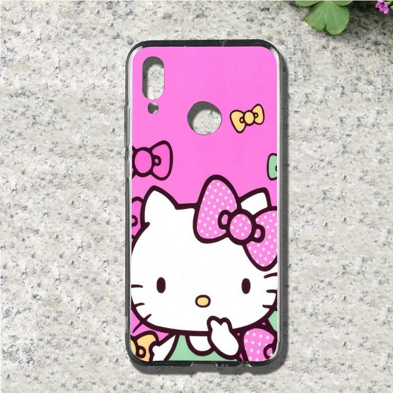 Чехол для телефона hello kitty чехол для Huawei P7 P8 lite P9 lite mini P10 Plus P20 Lite P30 Pro мягкий чехол из ТПУ - Цвет: Розовый