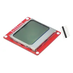 Monitor com módulo de tela lcd, eletrônica inteligente 84*48 84x84, luz de fundo branca, adaptador pcb, nokia 5110, tela para arduino