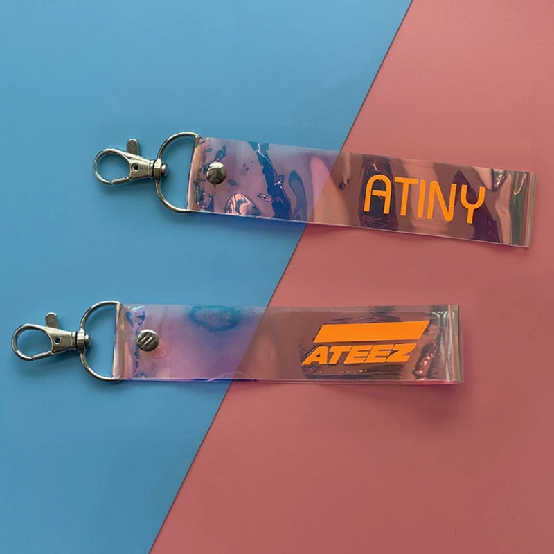 ATEEZ Laser Lanyard Keychain Cellphone Holder Strap name Cellphone Keyring ATEEZ Laser Lanyard Keychain Cellphone Holder Strap name Cellphone Keyring