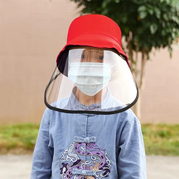

Children Kid Protection Face Mask Bucket Hat Anti-Spitting Splash Waterproof Windproof Hat Mask Outdoor Protective Cover Sun Cap