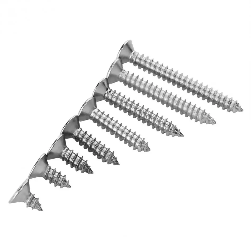 200Pcs/Lot Stainless Steel M4 Self Tapping Screws Combination Flat Tools Kit