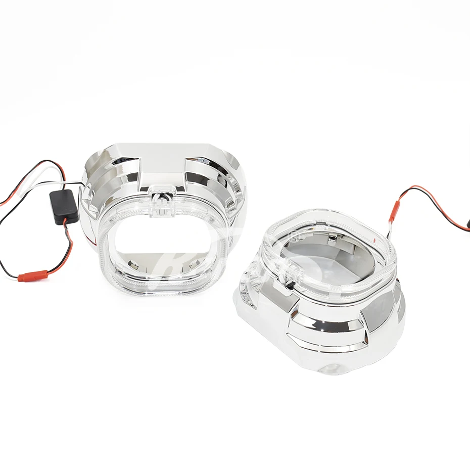 Ronan 3,0 светодиодный оптический angel eyes masks shroud для Koito Q5 Hella Bi xenon прожектор с линзой для автомобиля Защита фар автомобильный чехол