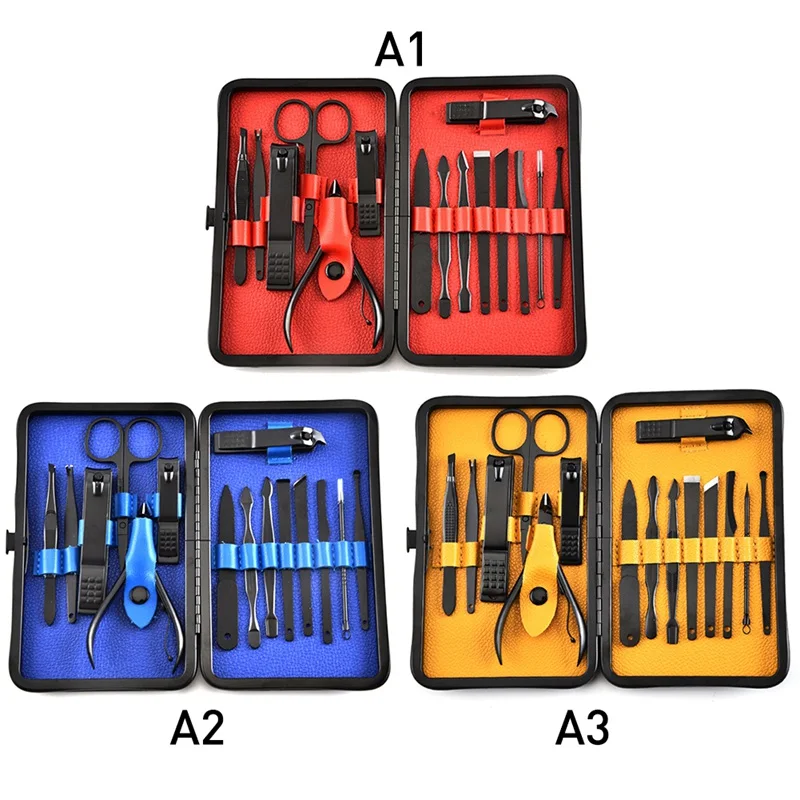 Набор для маникюра Профессиональный гель для ногтей Красота Наборы инструментов для стрижки комплект утилита педикюр, пинцет для выщипывания, Ножи уха Палочки 15 шт./компл