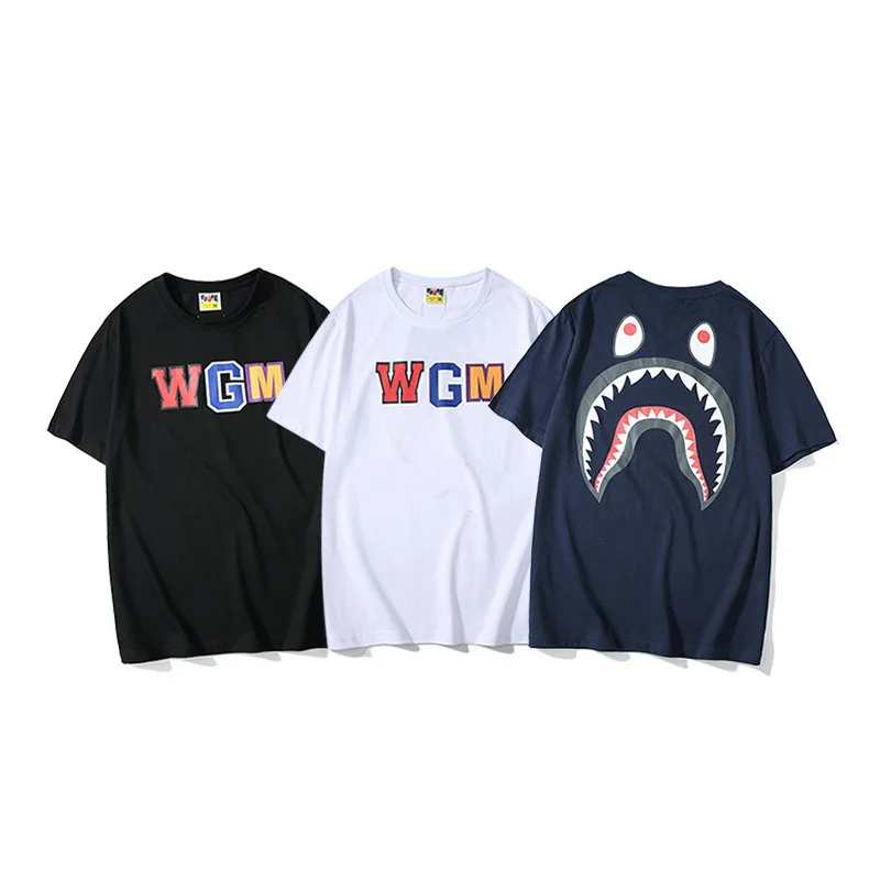 

Wgm Simple Printed Letter Teeth Short Sleeve Japanese-style Popular Brand Teenager T