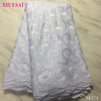 

XIUYSAI White High Quality 2020 African Lace Swiss Cotton Lace Fabric Nigerian Swiss Voile Lace In Switzerland K271