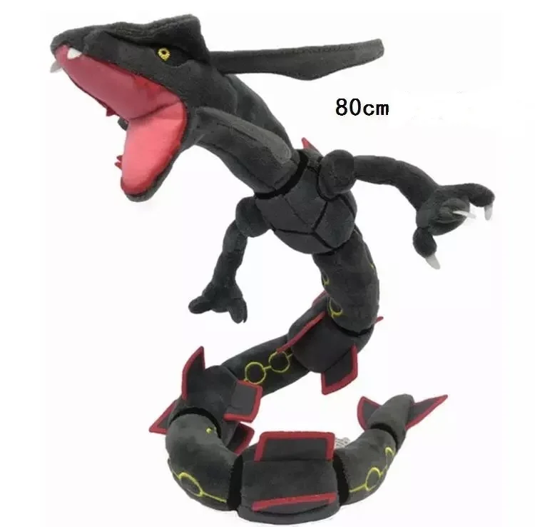 Мега Rayquaza динозавр мягкое качество для коллекции Gx Ex Мега плюшевые игрушки куклы - Цвет: black