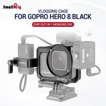 SmallRig gopro hero 8 black Vlogging Video Camera Cage and Mic Adapter Holder for GoPro HERO8 Black Vlog Accessories 2678