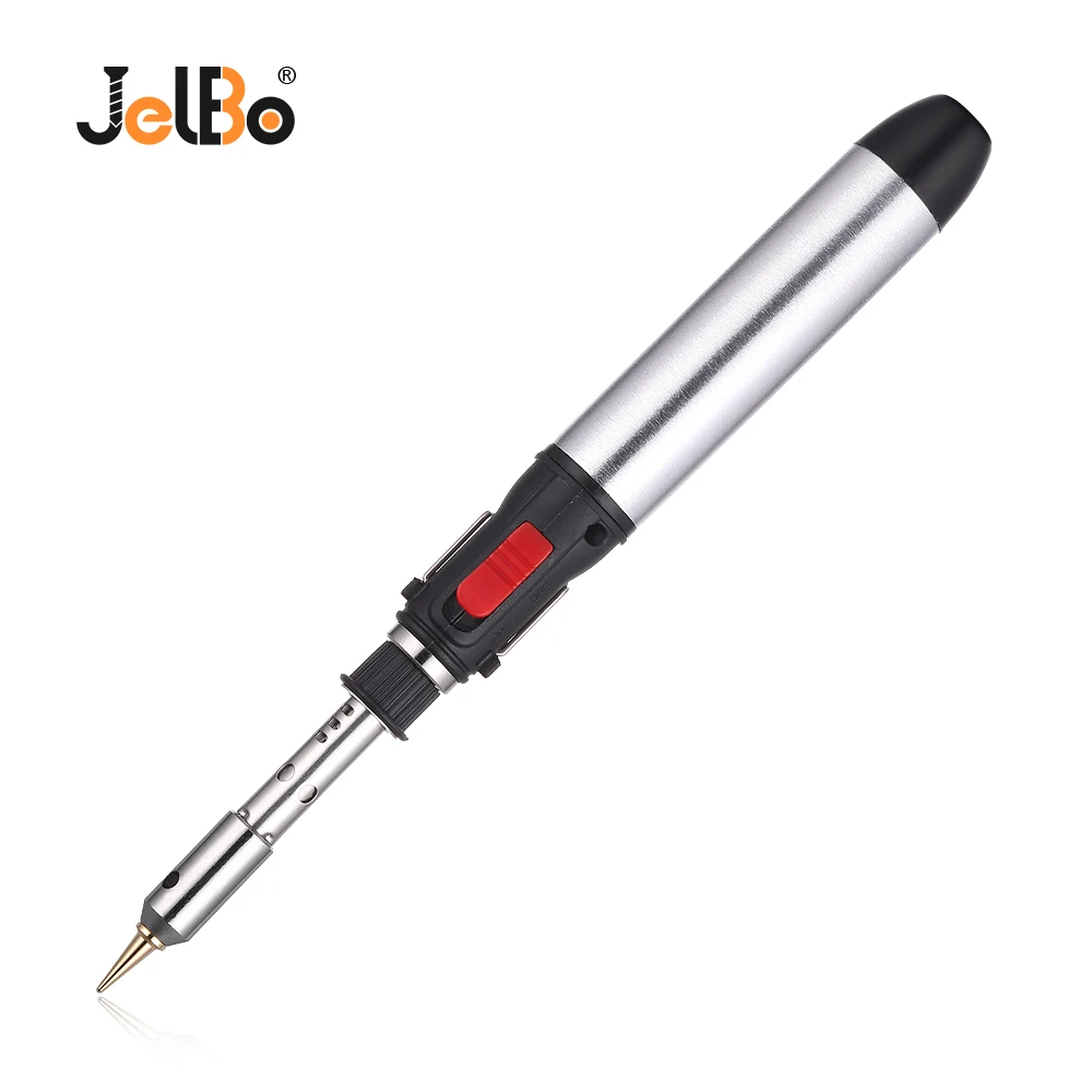 

JelBo Gas Soldering Iron Tips Portable Cordless Gas Flame Butane 12ML Solder Gun Pent Heat Welding Tool Torches Renew Equipment