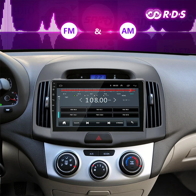 Clearance Jansite RDS 9" Car Radio For Hyundai Elantra 2006-2010 Wifi Android 36EQ 2G+32G Touch screen multimedia video players with frame 1