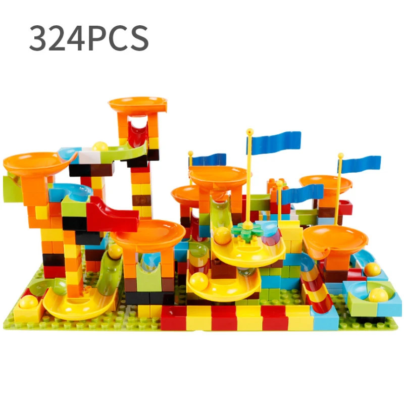 56 243 шт. Детский конструктор Marble Race Run|Игрушечные кубики| |