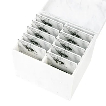 

Eyelash Storage Box Professional Grafting Acrylic Pallet Large Capacity Salon Makeup Organizer 10 Layers Holder Marbling Tool