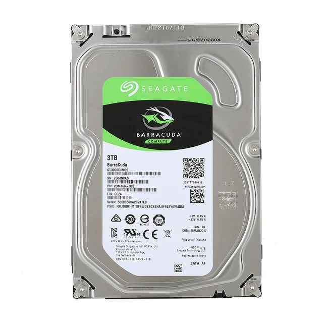 Seagate Internal ST3000VX009 HDD Skyhawk 3TB Video Surveillance ...