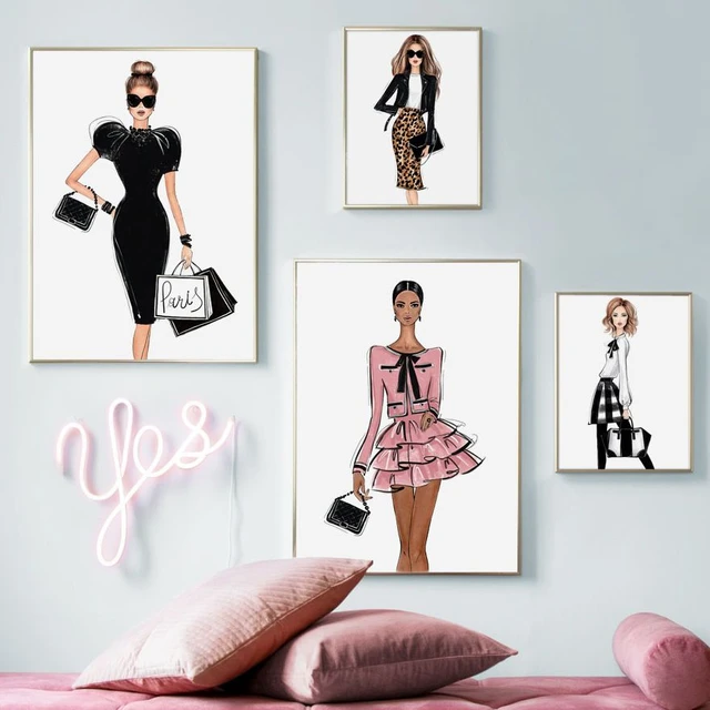 Fashion Girl Fashion Wall Art Print