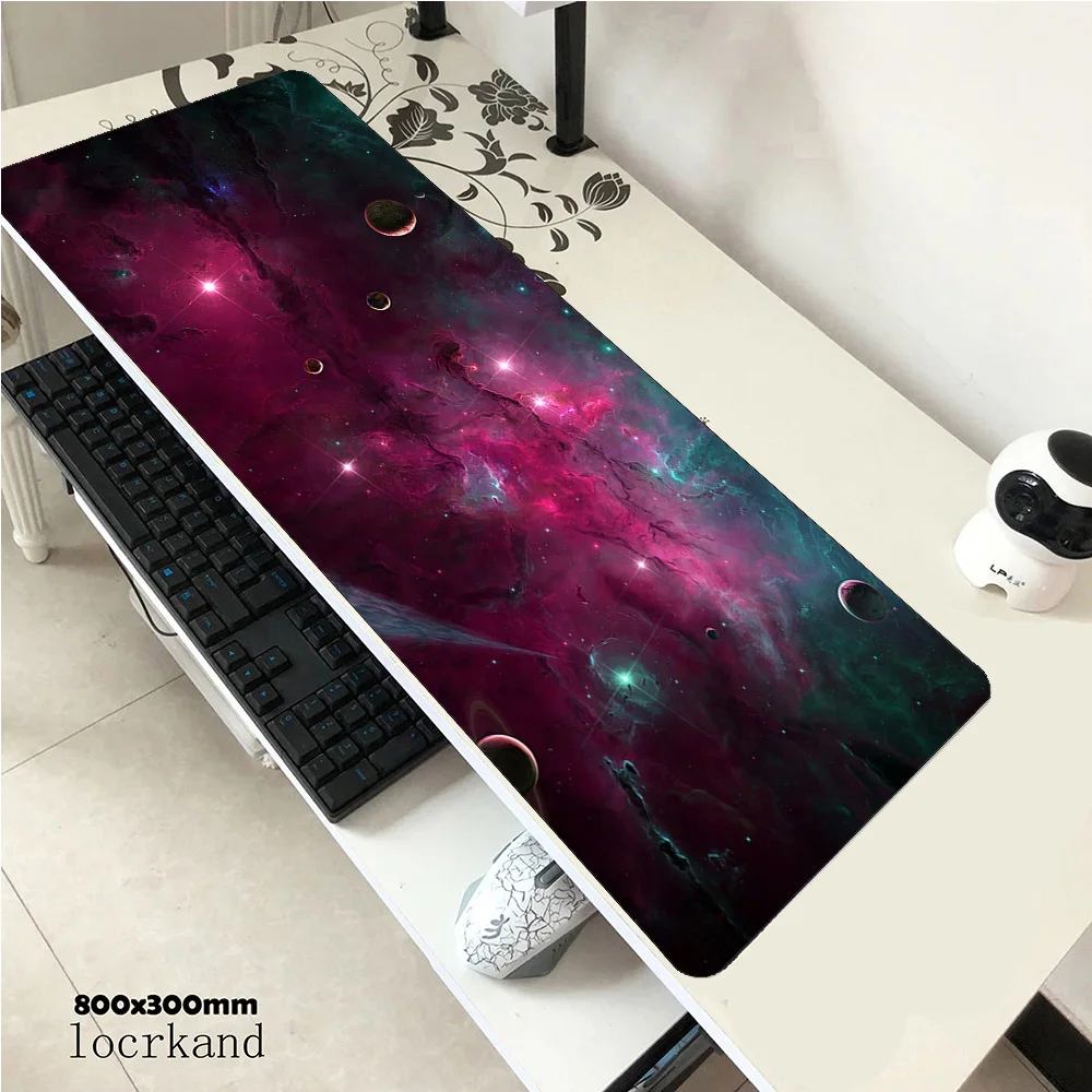  Nebula mousepad 900x400x3mm gaming mouse pad locked edge gamer mat computer desk padmouse keyboard 