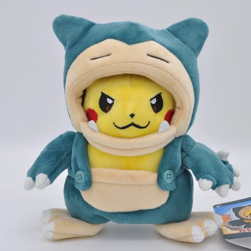 Takara Tomy Snorlax Coslay Pikachu Plush Doll Toy Pokemon Children Birthday Christmas Gifts