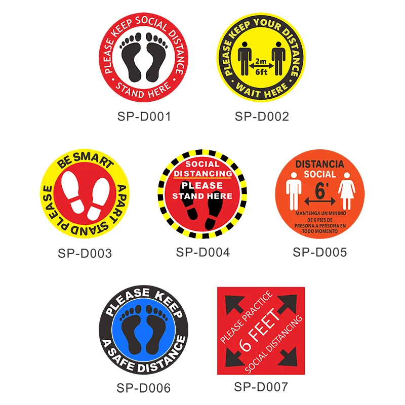 Напольное зрение Держите социальное расстояние предотвращение эпидемии