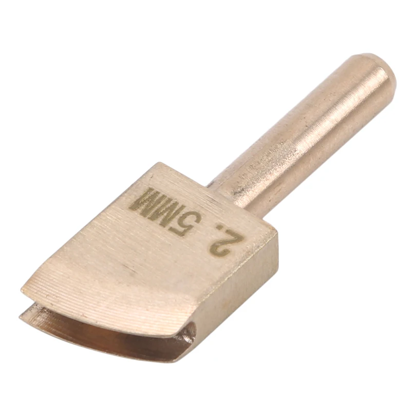 2.5mm Кожаный Электрический латунный паяльник для припоя, наконечник для сжигания края кожаного ремесла, пресс для кромки, запайки, инструмент для пирографии - Цвет: 2.5mm