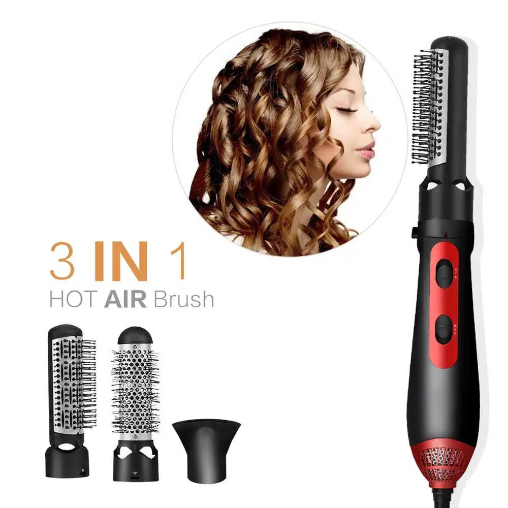 

3 In 1 Hair Straightener Brush For Hair Dryer Brush Newest Electric Comb Curler Hairdryer Brush Rotating Straightening Brush