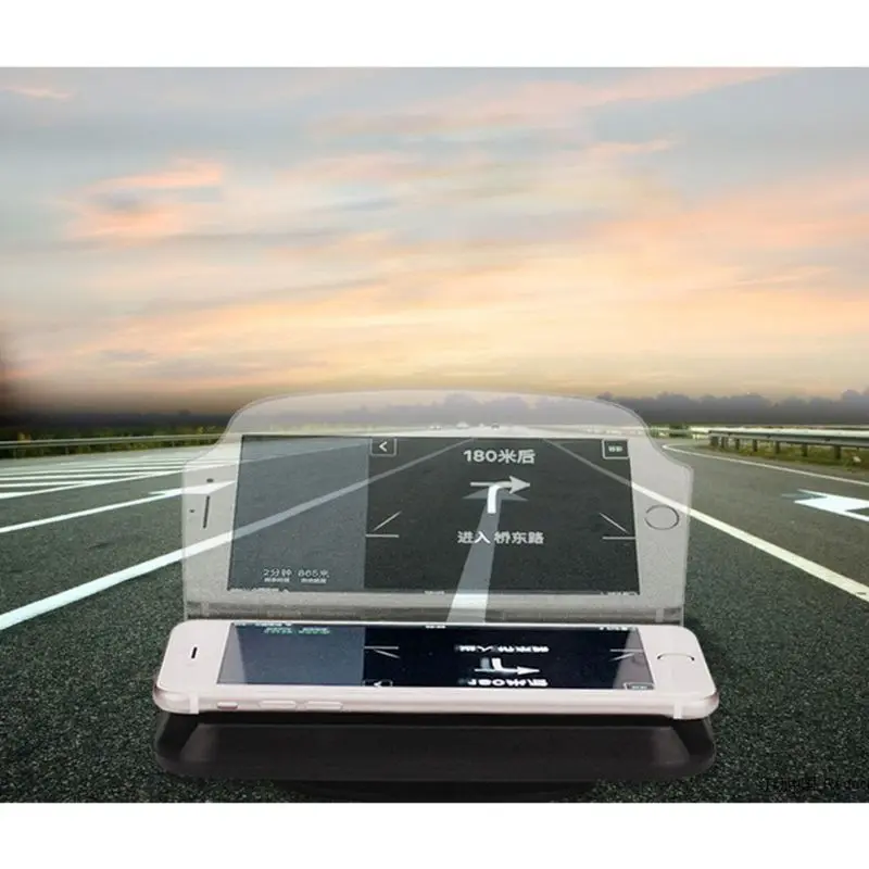 Автомобильный держатель для телефона Hud Дисплей проектор Совместим с большинством телефонов gps HUD держатель дисплея
