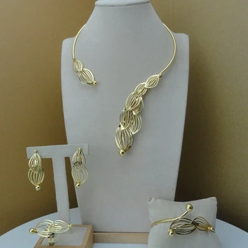 

Yuminglai 24K Superior Elegant Simple Design Jewelry Set for Women FHK9070