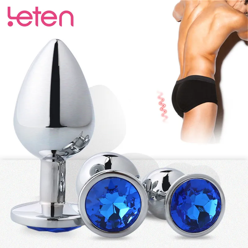 3pcs/Set Small Medium Big Stainless Steel Metal Anal Butt Plug Dildo Crystal Beads Adults Games Sex Toys For Man Woman Gay |