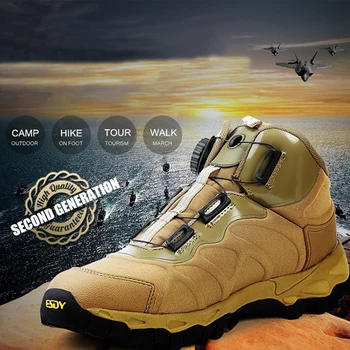 

Warm Men Tactical Combat Boots Winter Gear Anti-slip Lacing Hiking Shoes Outdoor Male Quick Reaction Boots