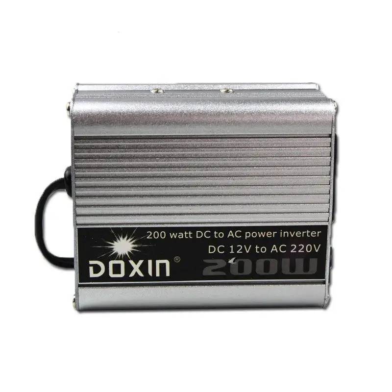 Портативный инвертор питания USB зарядное устройство DC 12 В в AC 220 В автомобильный модифицированный синусоидальный преобразователь 200 Вт автомобильный преобразователь напряжения