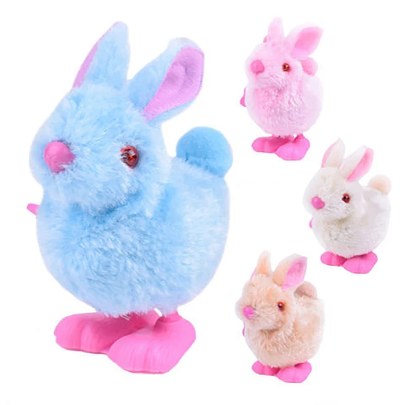 1pcs Cute Animal Plush Wind Up Toys Baby Children Stuffed Plush Toys