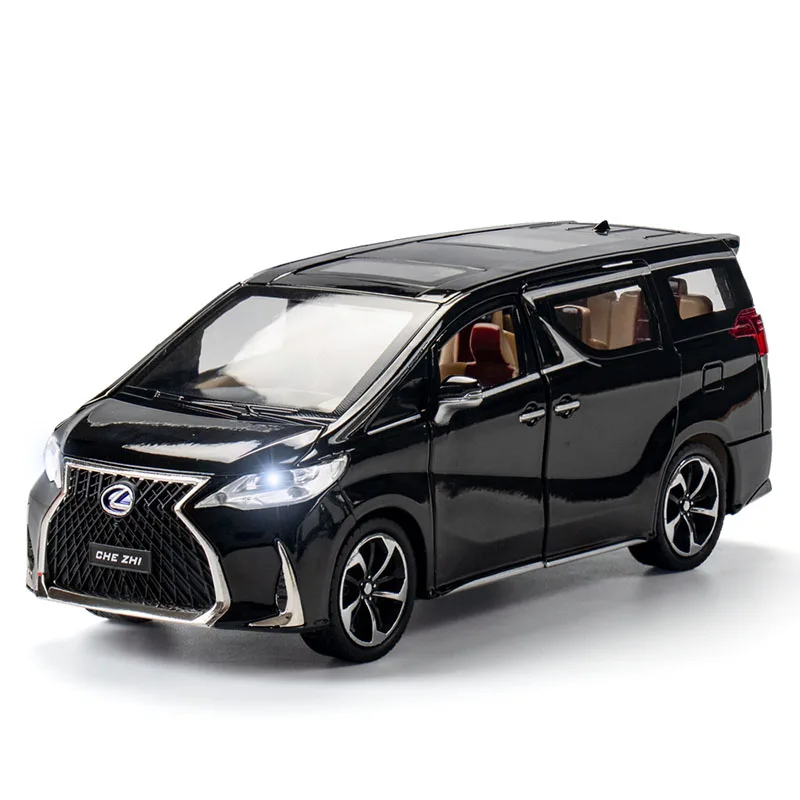 Модель игрушечного автомобиля Lexus LM300H MPV из сплава имитация звука подсветка
