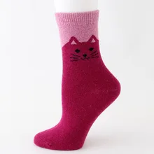 3 пары, мягкие Аксессуары, милые женские носки с котом для взрослых, подарок на каждый день, искусственная шерсть, Спортивные Повседневные утолщенные теплые вязаные вещи для зимы с героями мультфильмов