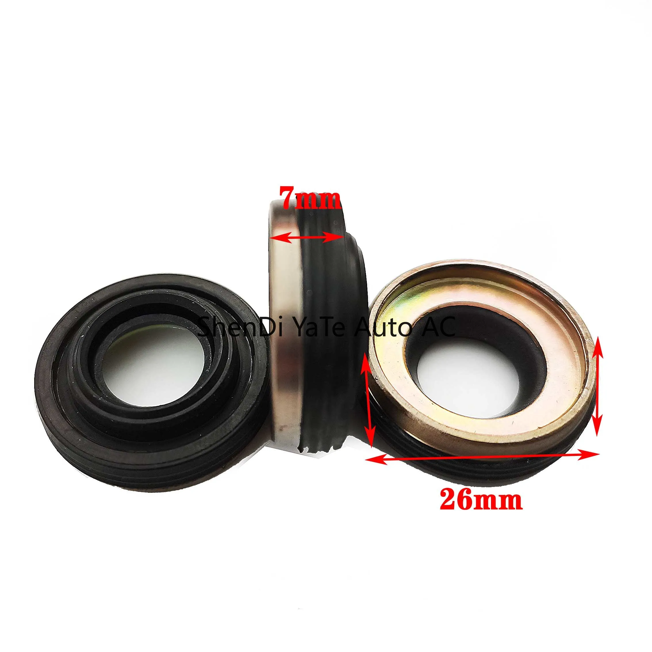 Compressor oil seal for GM V5 air conditioning compressor,Automotive/Car a/c copressor shaft seal/ LIP TYPE with RUBBER-MOUNTED